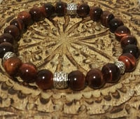 Image 1 of Red Toned  Tiger Eye Bracelet 