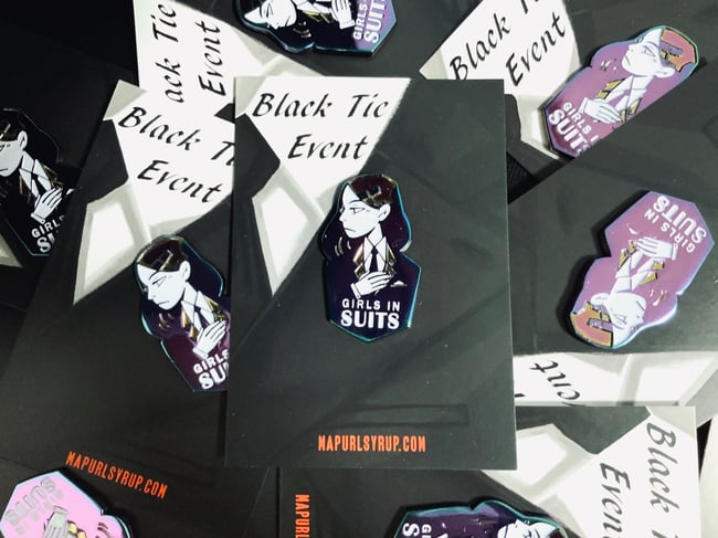 Girls In Suits Enamel Pin