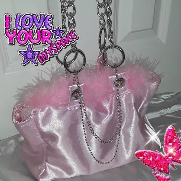 Image of diamond kiss bag-bby pink