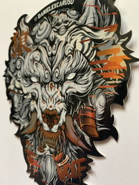 Wolf Mirror Sticker 13.3 x 11.1 cm