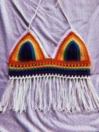 Image 1 of 🌈🦄RAINBOW UNICORN BABY CROCHET TOP🦄🌈