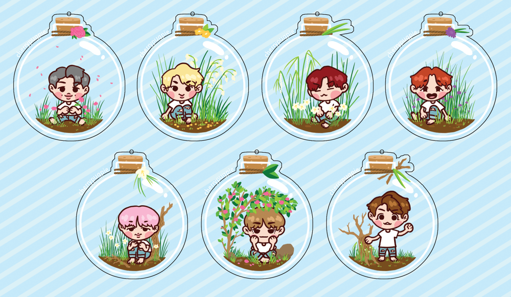 BTS Bottle Charms