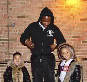 Image of GOD IS GREAT PAPER STRAIGHT ZIPPERED BLACK & WHITE LOGO HOODIE