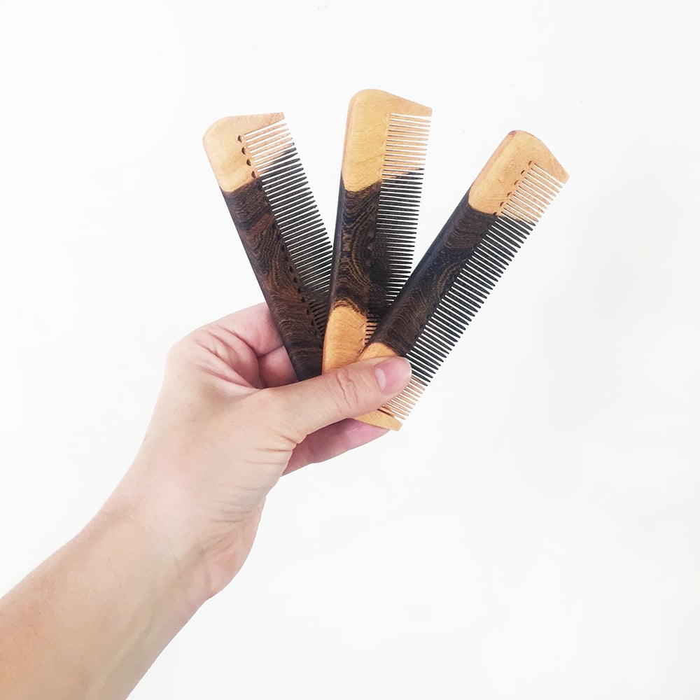 Image of Handmade Tropical Wood Hair Comb