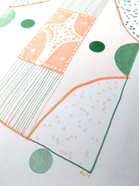 Image 4 of This on That (Green and Orange) - 2 colour Risograph print