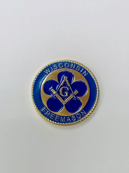 Image of The 175th Anniversary of Freemasonry in Wisconsin Challenge Coin