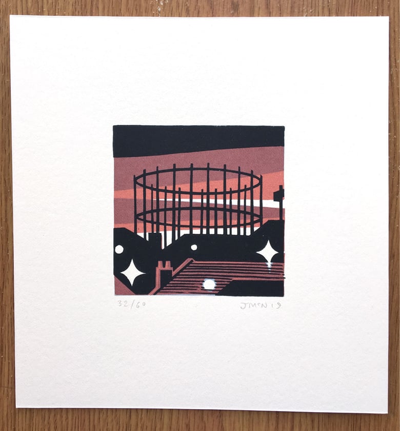 Image of Gas Tower - Screen Print
