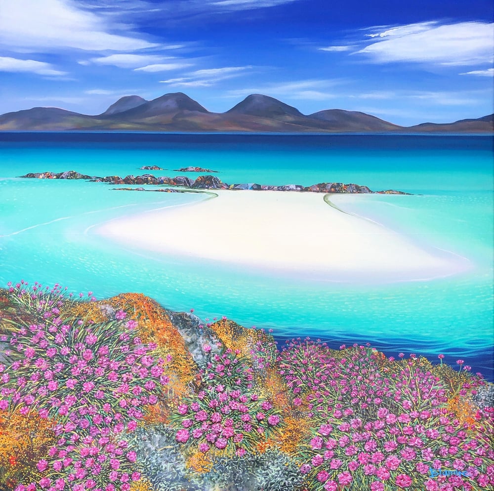 Image of Colonsay sea pinks print ALL sizes
