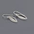 Textured Sterling Silver Leaf Earrings Image 2