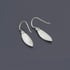 Textured Sterling Silver Leaf Earrings Image 4