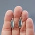 Textured Sterling Silver Leaf Earrings Image 5