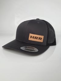 Gray Small Leather Patch Hat