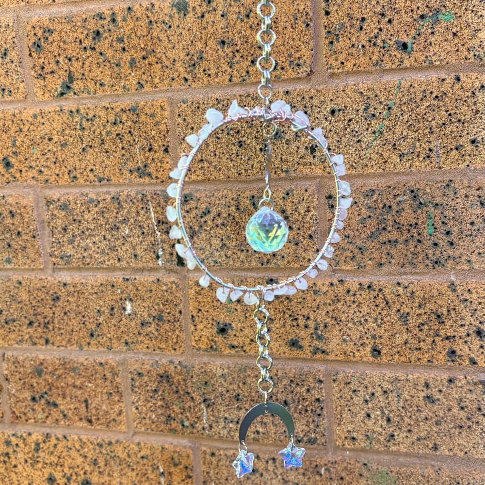Image of rose quartz suncatcher