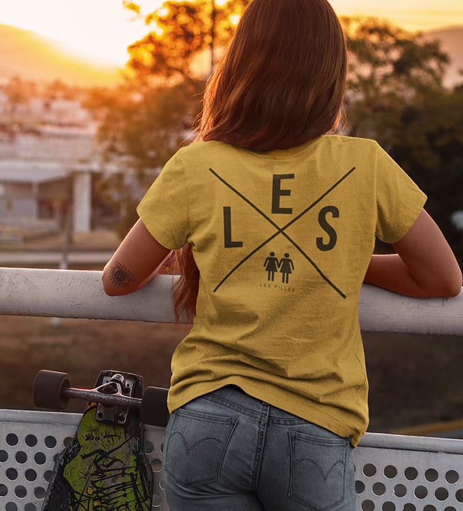 Image of Les Filles (Left Chest & Large Back Logo)