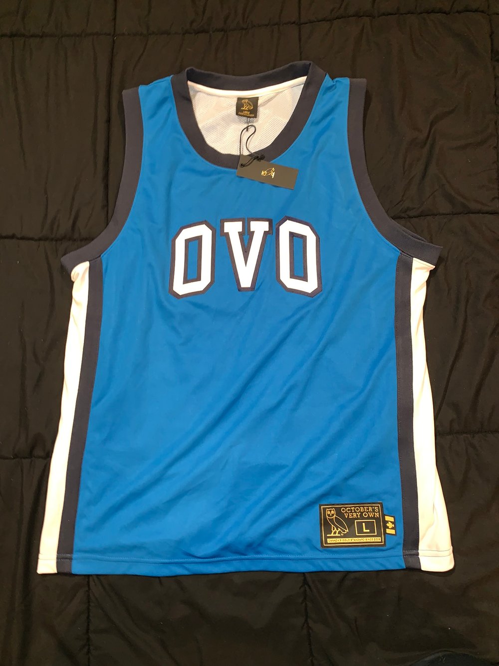 Image of Blue OVO Basketball Jersey