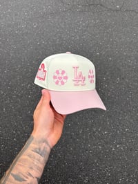 Image 1 of TWO TONE OFF WHITE PINK LOS ANGELES DODGERS A - FRAME 