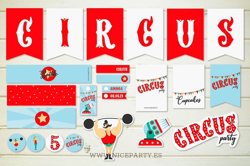 Image of Pack imprimible Circus Party