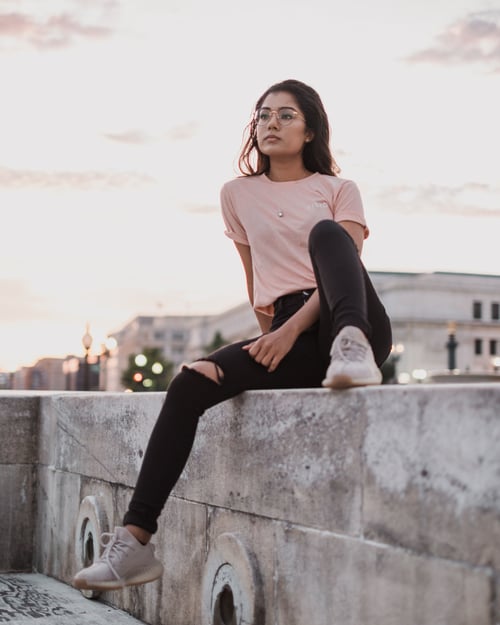 Image of PEACH “VISION” TEE