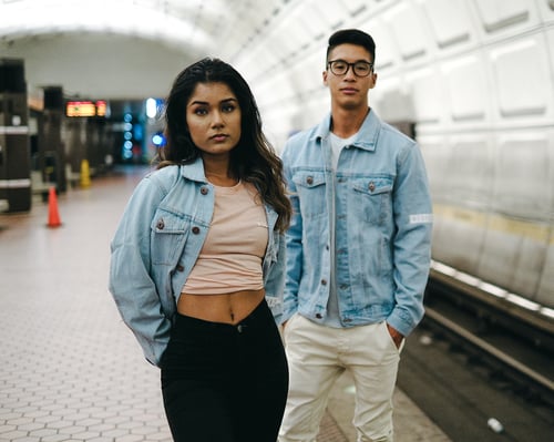 Image of LIGHT WASH DENIM “VISION” JACKET