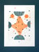 Image of This on That (Orange and Teal) - 2 colour Risograph print