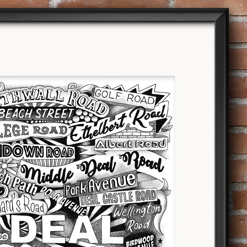 Image of Deal Street Names Typography Print