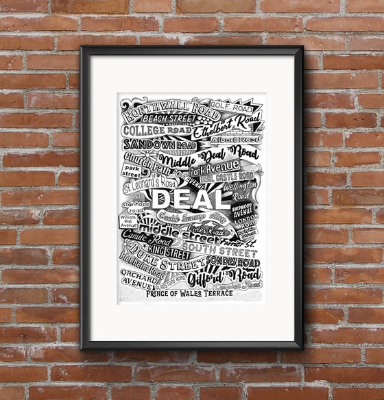Image of Deal Street Names Typography Print