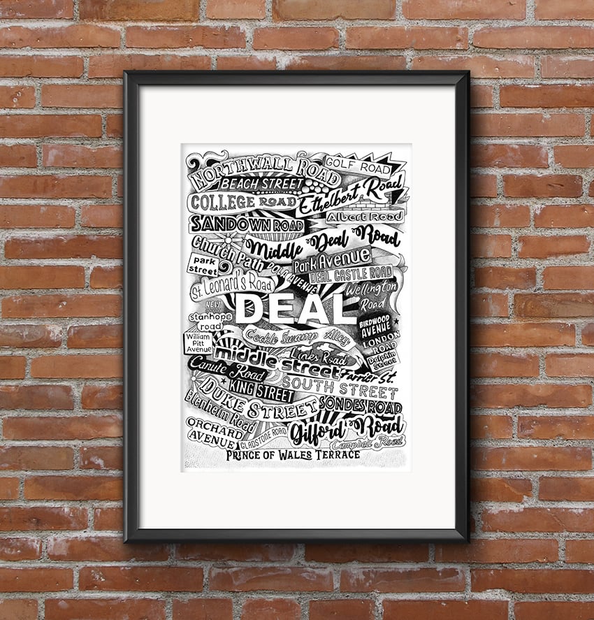 Image of Deal Street Names Typography Print