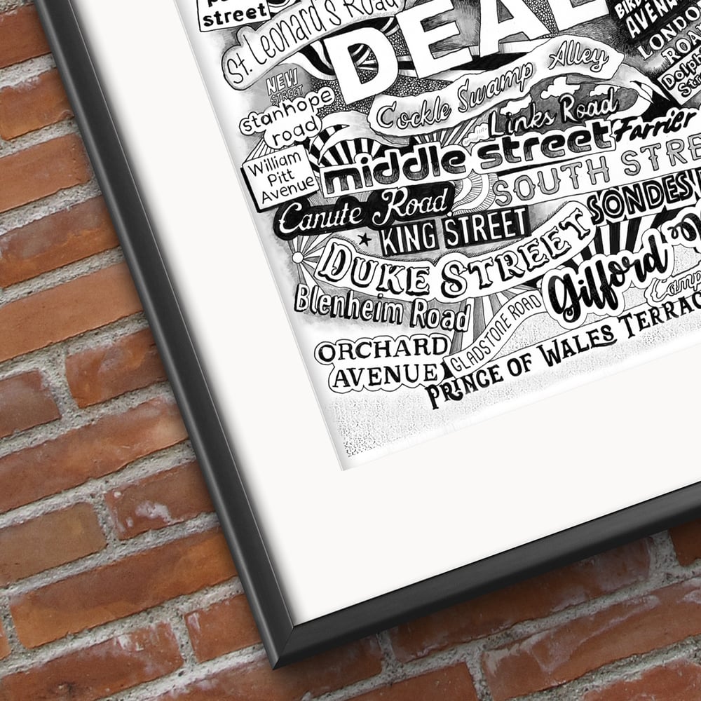Image of Deal Street Names Typography Print