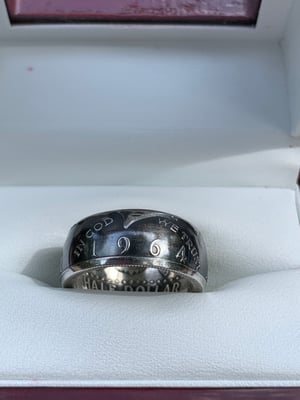 Image of Silver 1964 Kennedy Half Dollar Ring
