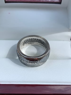 Image of Silver 1964 Kennedy Half Dollar Ring