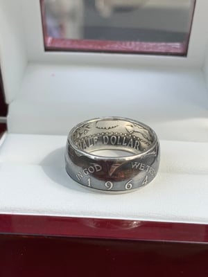 Image of Silver 1964 Kennedy Half Dollar Ring