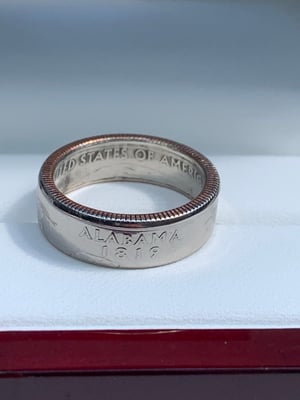 Image of Alabama coin ring (polished)