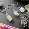 Iridescent Aura Quartz Crystal Keyring