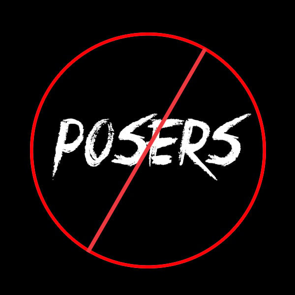 Embroidered Patch: NO POSERS | jhofffilms