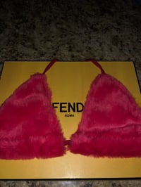 Red Hot Miami Mami Fur Bralette