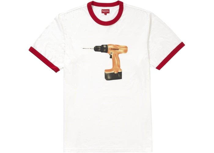Image of Supreme Drill Ringer Red Sz L