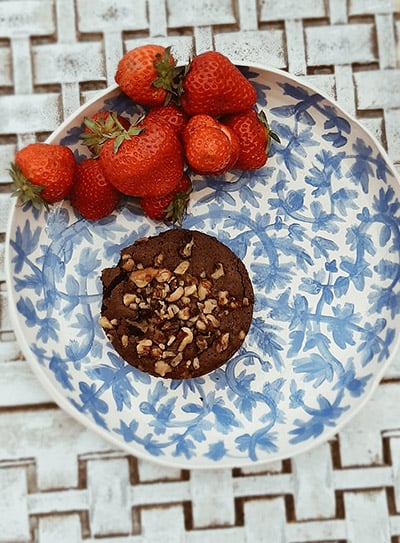 Image of Petite assiette fleurs bleues