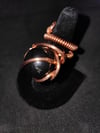 Adjustable Shungite Sphere Ring #10 Karelia, Russia
