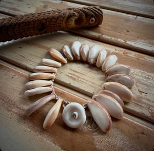 Image of Hawaiian Cowrie lip shell bracelet