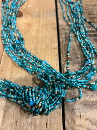 Image 2 of Turquoise mixed beaded necklace 