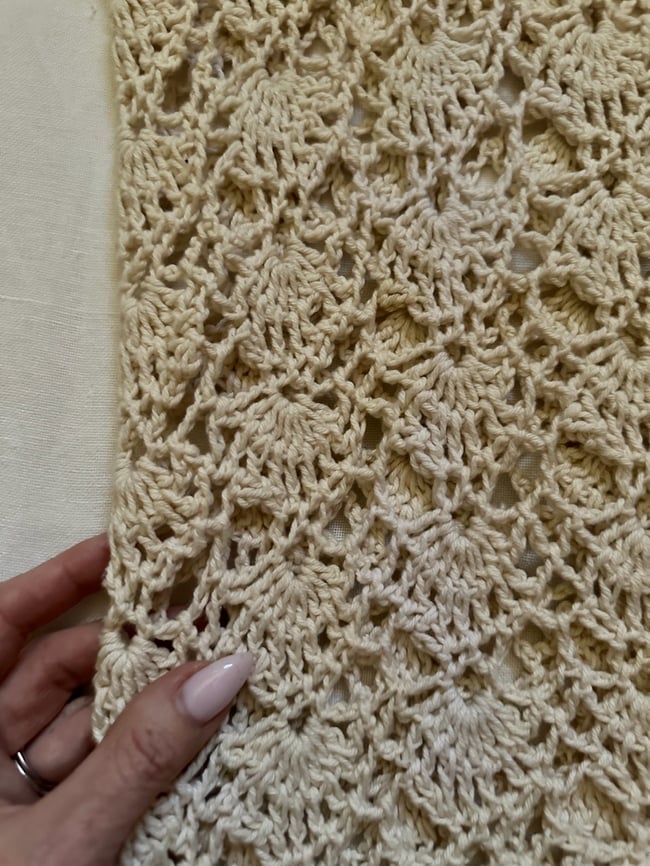 late 60s/early 70s crochet mini dress