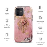 Image 10 of Pastel Pink Tattered Texture Rose Gold Goth Lolita Kawaii Inspired Tough Case for iPhone®