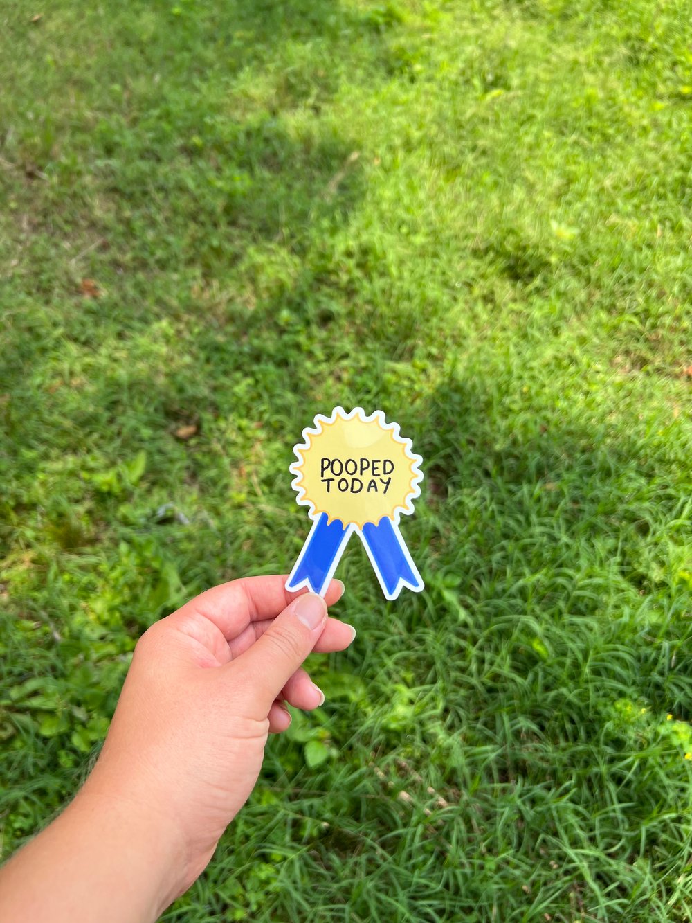 Image of pooped today blue ribbon