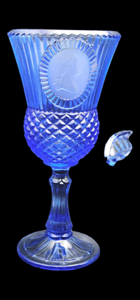 Image 2 of 3 Piece Avon Fostoria Cobalt George & Martha Washington
