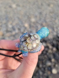 Image 1 of Aquamania Brown Sea Turtle Pendant