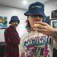 Image 13 of Too High Bucket Hat (Blue Denim)