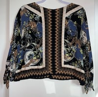 Image 4 of FREE PEOPLE v neck tie sleeve button front top