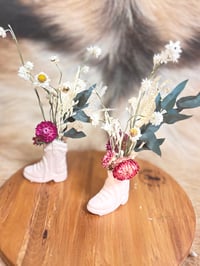 Image 5 of Mini Boot Flowers Red ( Pairs Only )