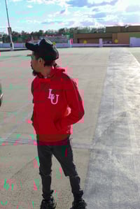 Image 5 of Red "LU" Hoodie 
