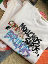 Image 1 of Camiseta bordada a man. CONXURO. Talla S corte chica. 